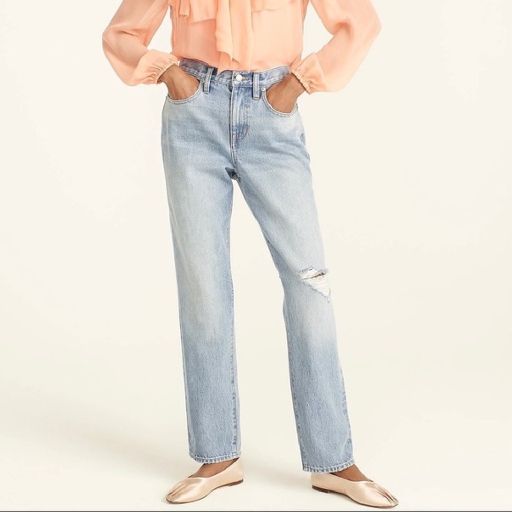 J. Crew Light Wash Boyfriend Jeans
